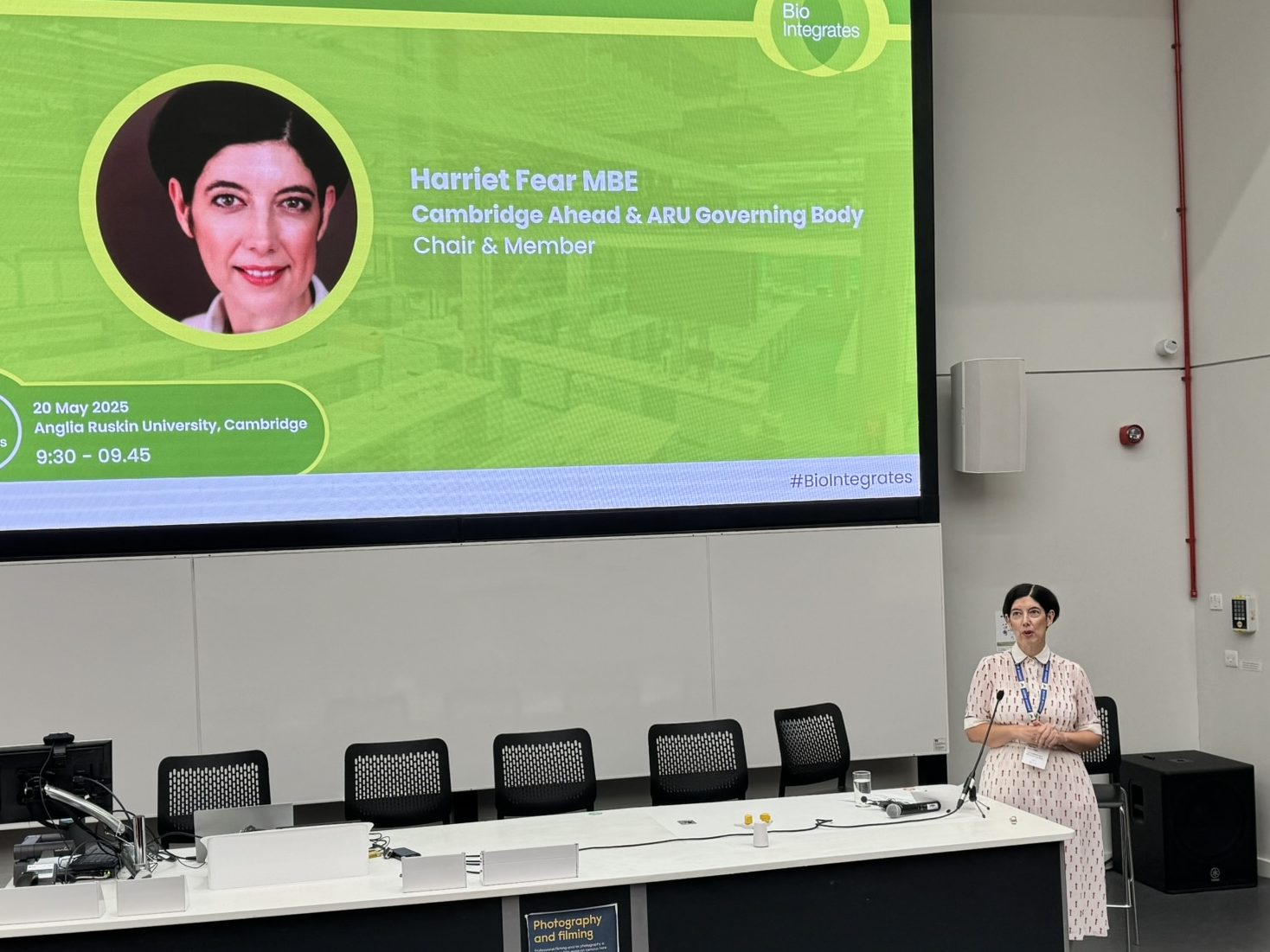 Opening remarks for Bio Integrates 2025 with Harriet Fear OBE